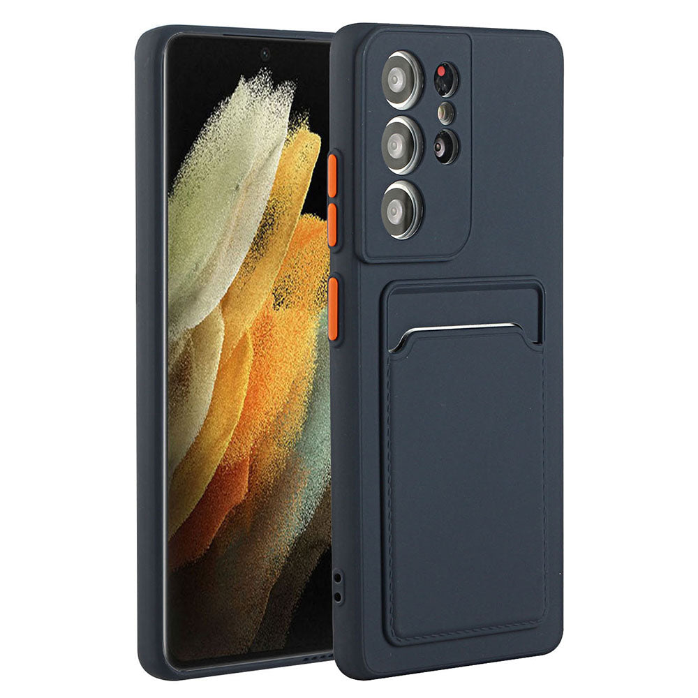 Anti-drop Phone Case For Samsung Galaxy S23 Ultra Flexible TPU Protective Phone Cover with Card Holder Anti-drop Phone Case For Samsung Galaxy S23 Ultra Flexible TPU Protective Phone Cover with Card Holder